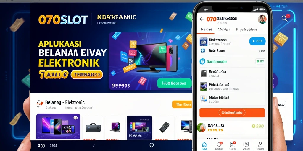Tampilan antarmuka aplikasi 070SLOT yang mudah digunakan untuk belanja elektronik.