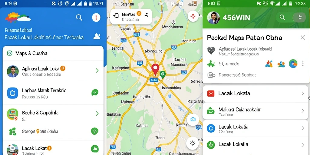 Antarmuka aplikasi 456WIN untuk pelacakan lokasi yang informatif.