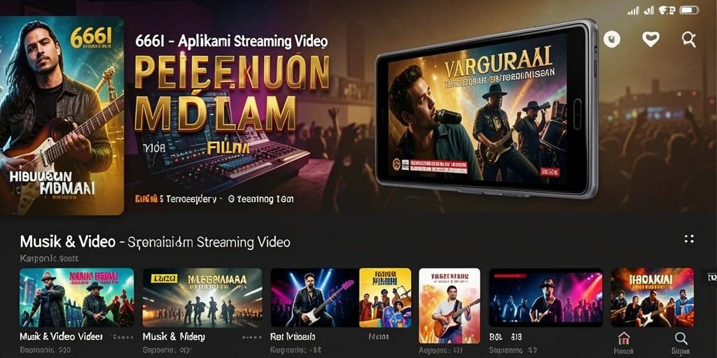 Tampilan antarmuka aplikasi Streaming Video 666I yang user-friendly.