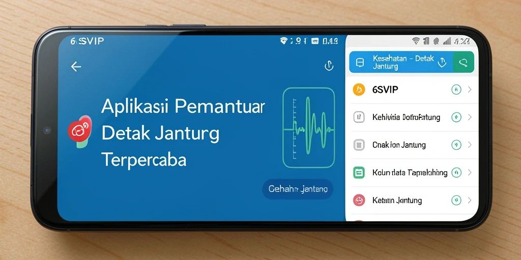 Tampilan antarmuka aplikasi 6SVIP yang sederhana dan informatif.