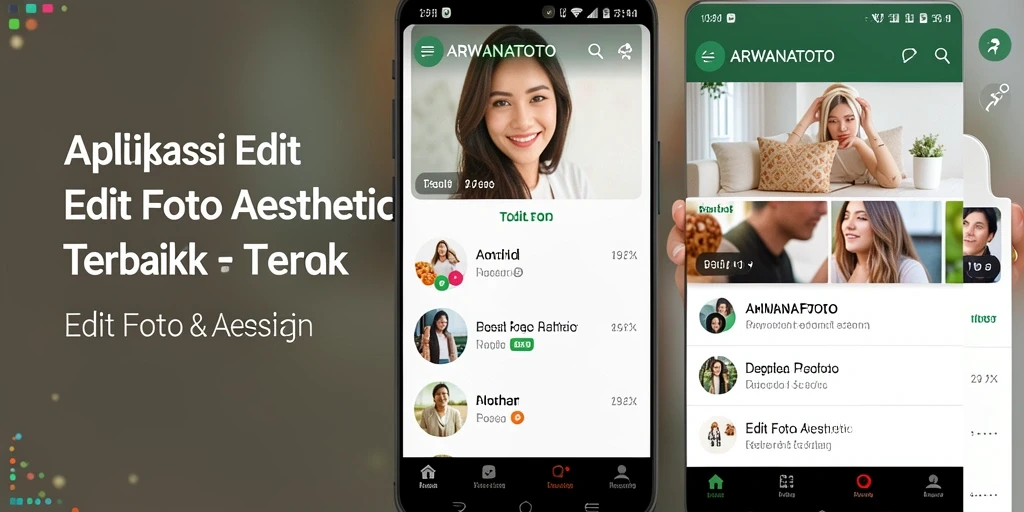 Antarmuka ARWANATOTO untuk edit foto aesthetic yang menarik.