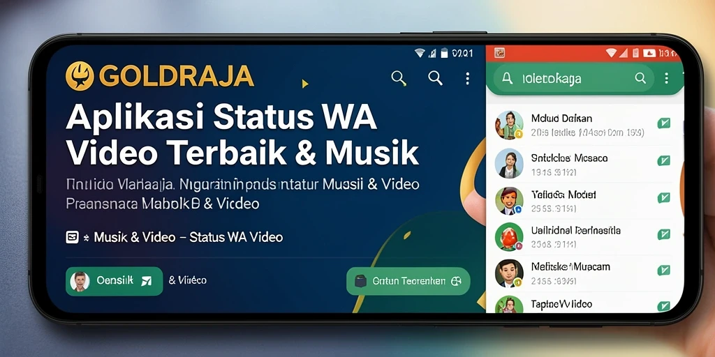 Antarmuka pengguna yang intuitif untuk menemukan Status WA Video.
