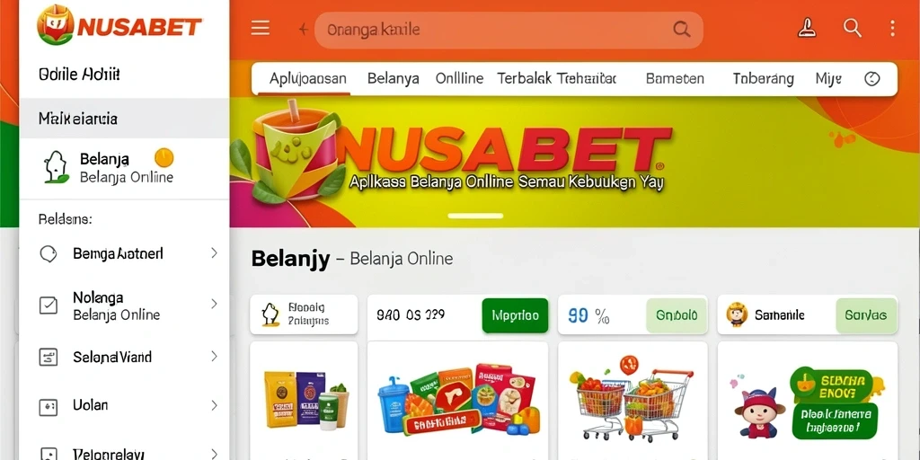 Tampilan antarmuka NUSABET yang ramah pengguna untuk belanja online.