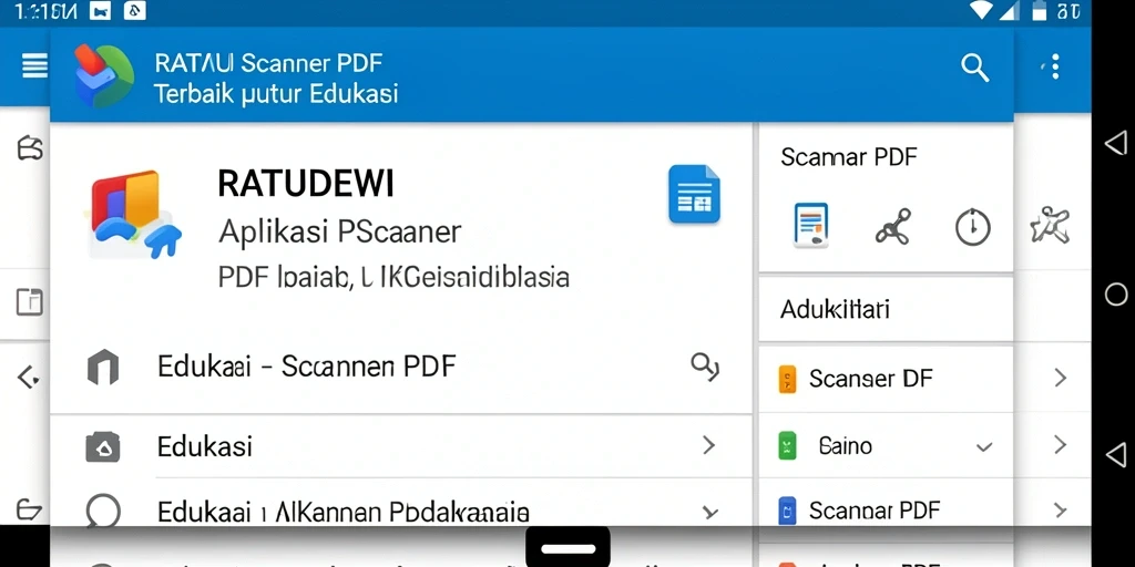 Tampilan antarmuka aplikasi RATUDEWI untuk pemindaian PDF yang mudah digunakan.