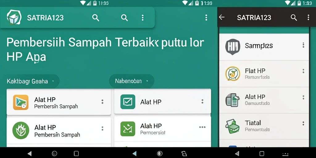 Tampilan antarmuka SATRIA123 saat membersihkan file sampah.