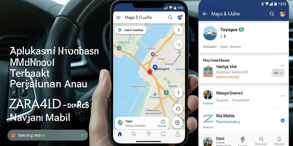 Antarmuka ZARA4D yang sederhana dan informatif untuk navigasi mobil.